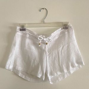 Surf Gypsy White Beach Shorts